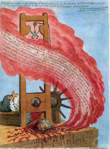 James Gillray The Blood of the Murdered Crying for Vengeance Norge oil painting art